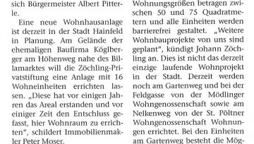 Errichtung einer Wohnhausanlage