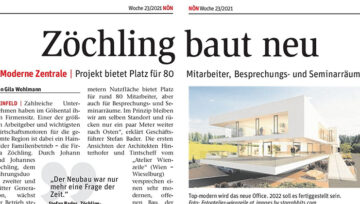 Bericht NÖN 24-2021 - Neubau Zöchling Firmenzentrale